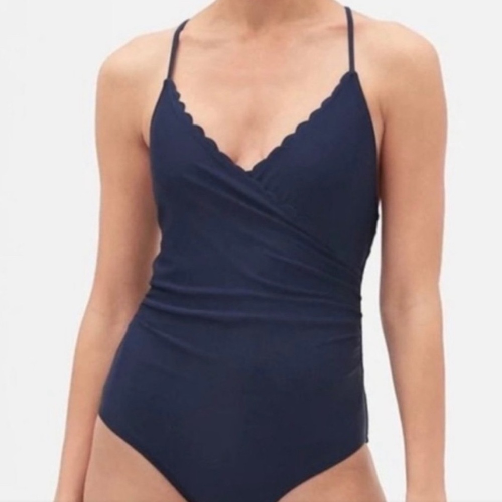 NWT Gap navy blue one piece bathing suit